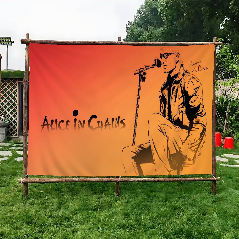 Commercial Printing Company - Ретро-флаг с изображением Alice In Chains